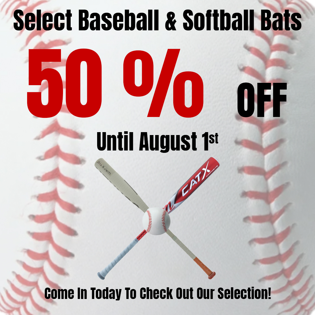 50% Off Of Select Baseball & Softball bats